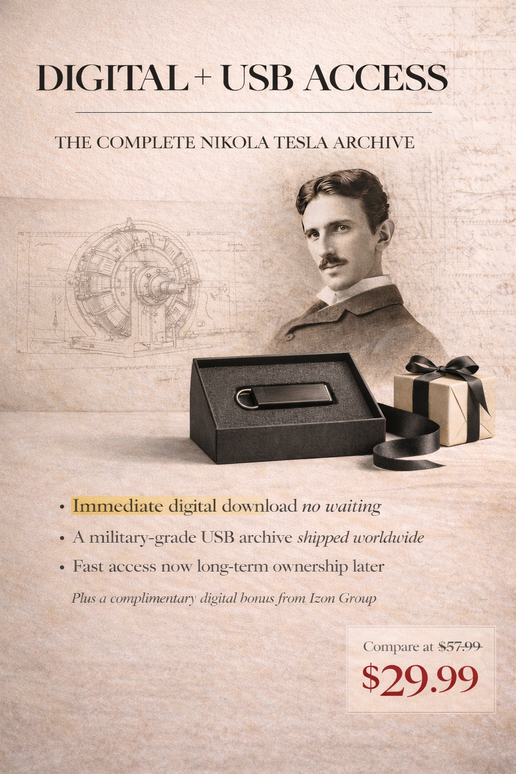 Uncover Tesla’s Genius — 110 rare works, writings, and technical papers